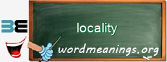 WordMeaning blackboard for locality